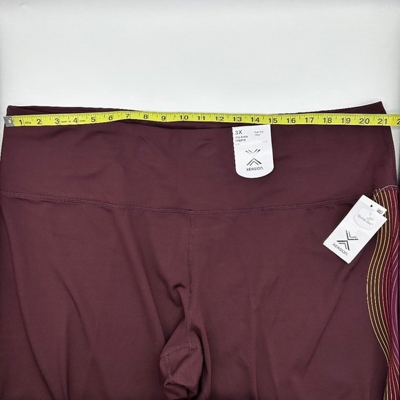 Xersion Women's Plus Size Burgundy High 7/8 Ankle Leggings 0X 2X 3X - Picture 10 of 11